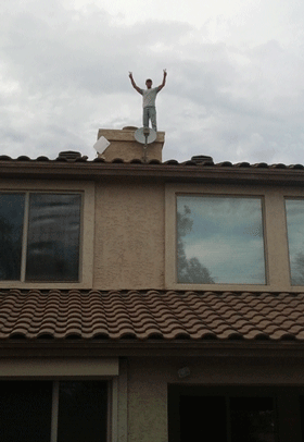 Brad Jumping On Roof